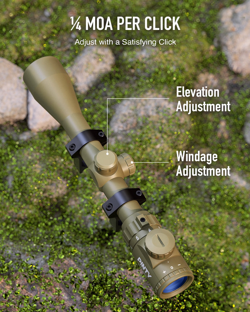 39X40 Red Green Rangefinder Illuminated Optical Rifle Scope