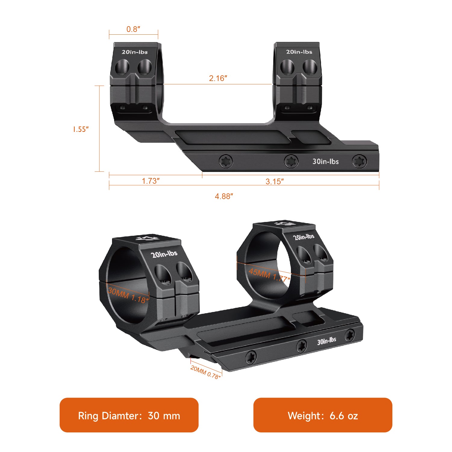 Gunnr Sleipnir 30-34 mm Cantilever Mount