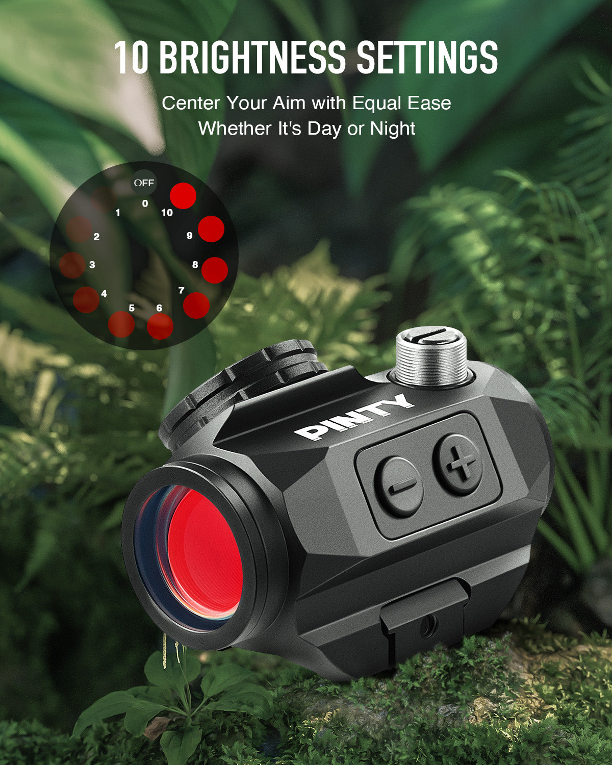 Pinty Scopes - 2MOA Red Dot Sight, Smiley Face Reticle