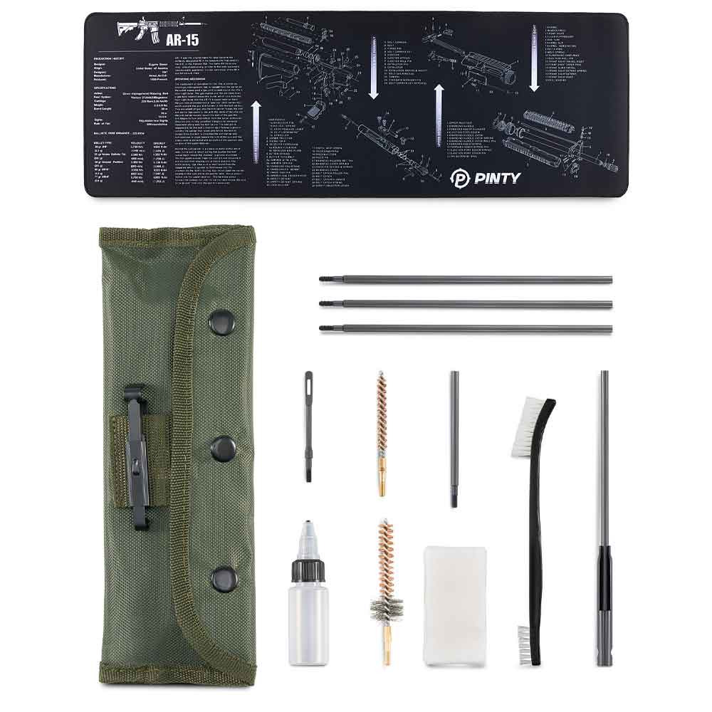 Rifle Cleaning Kit with 35.8 x 12 in Cleaning Mat