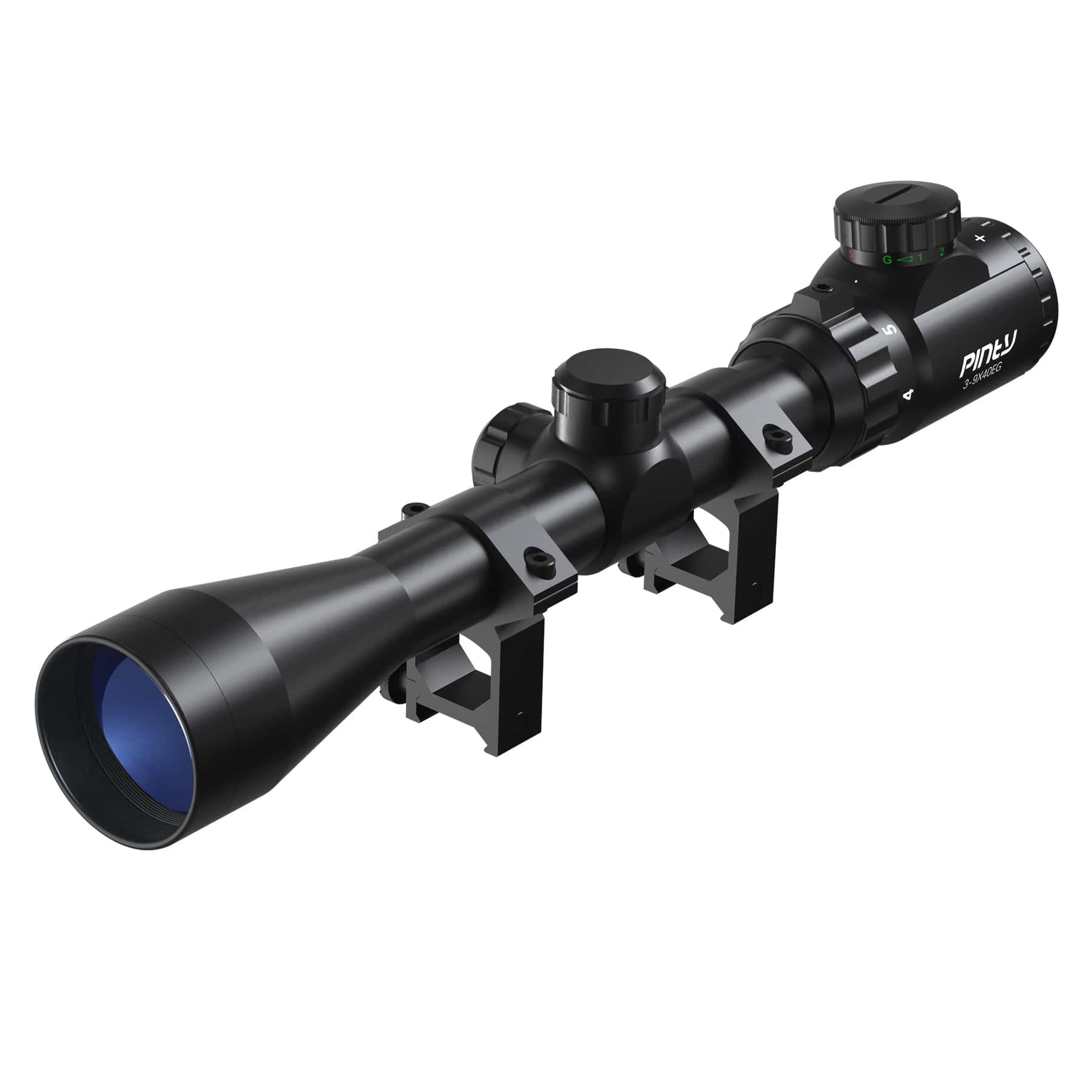 Pinty 3-9X40mm Red/Green Rangefinder Sniper Rifle Scope