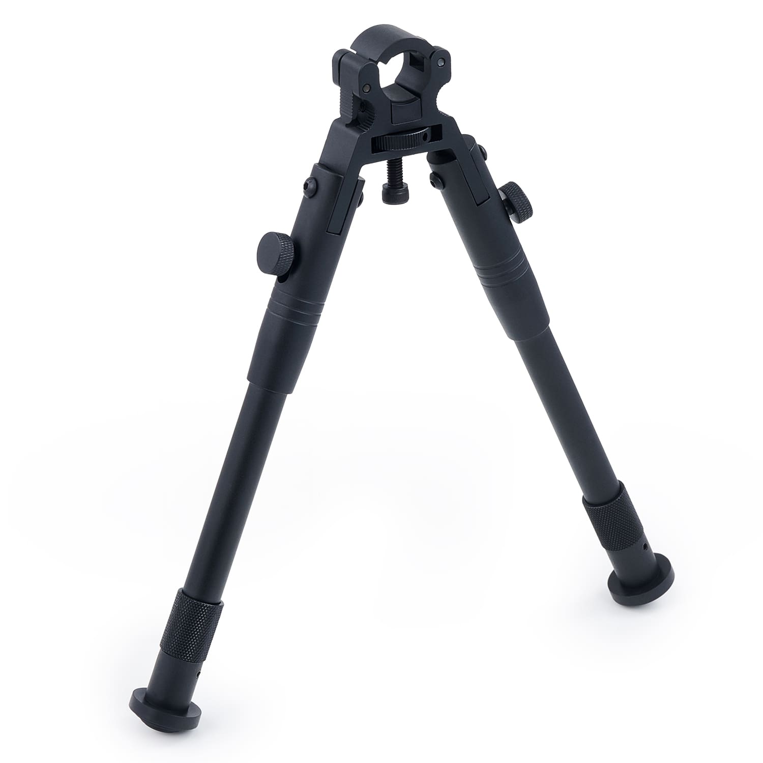 PINTY Rifle Bipod with Quick Release Spring Clamp for 0.43″ to 0.75'' Barrels Adjustable Leg Width and Height from 8″ to 10.5″ Tall, Hunting Gun Accessory with Matte Black Oxide Coating Rubber Feet