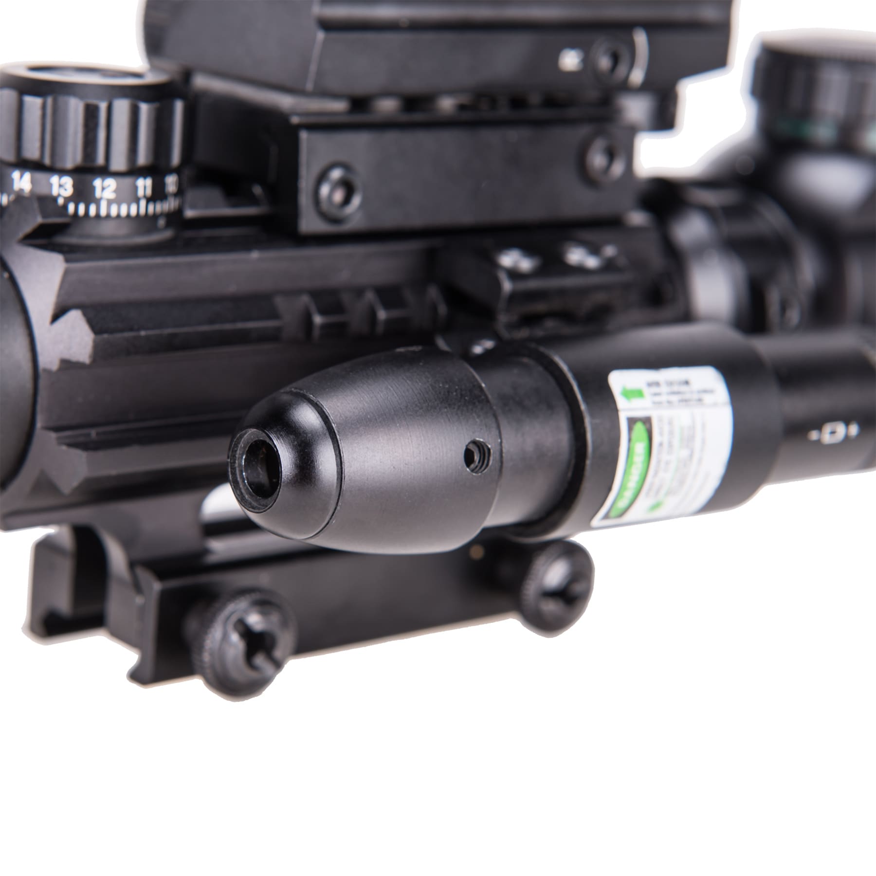 3 in 1 Scope Combo, 4-16x50EG Illuminated Rangefinder Rifle Scope,Green Laser