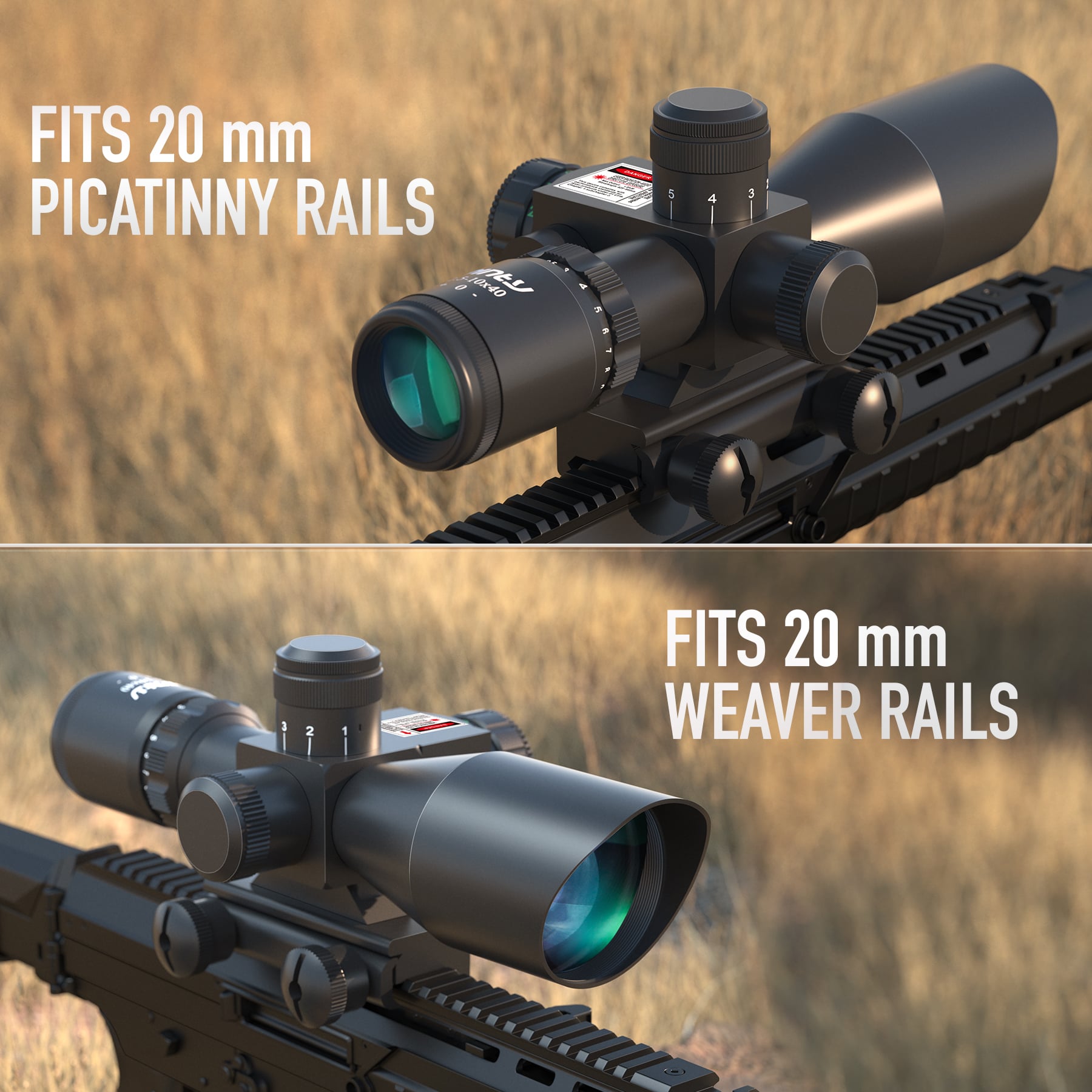       2.5-10x40EG-Tactical-Rifle-Scope-Mil-dot-Dual-illuminated-Red-Laser-w-Mount