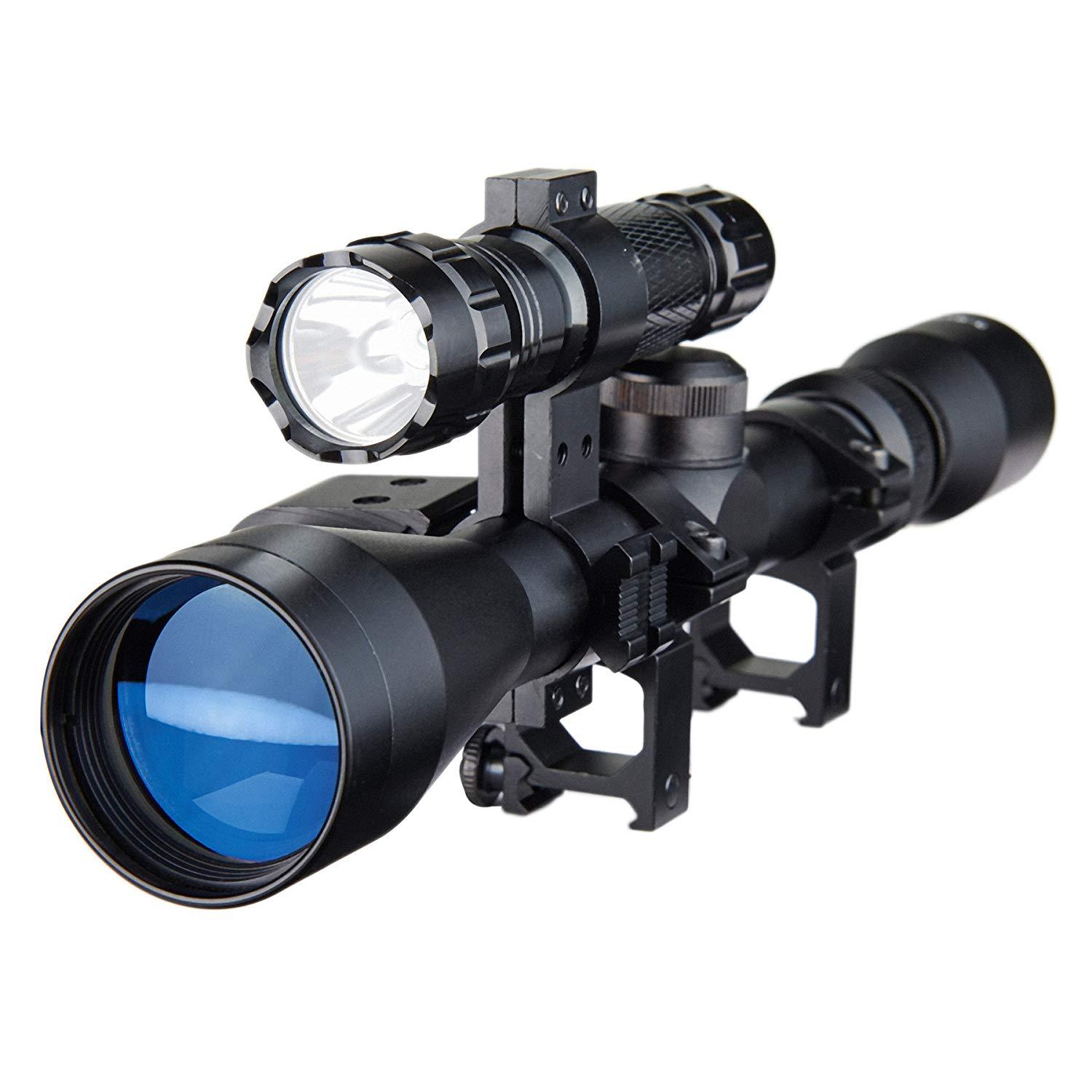 Pinty 3-9X40mm Duplex Optical Hunting Rifle Scope/Red Laser/Torch Combo
