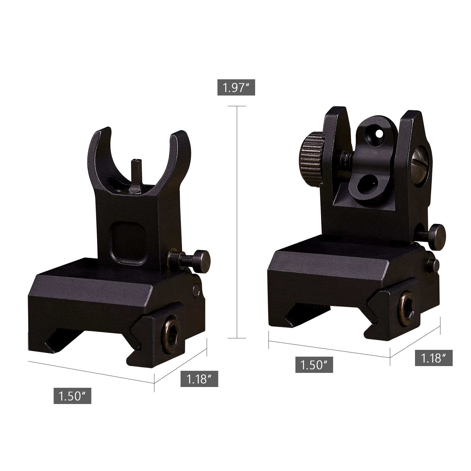 Flip Up Iron Sights for Picatinny Rails