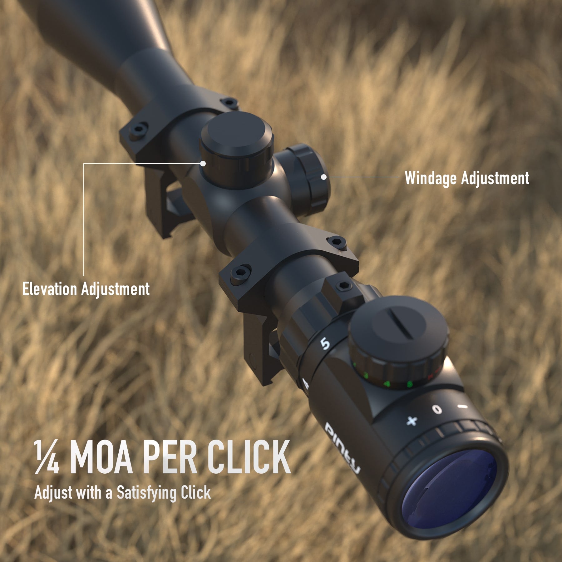 Pinty 3-9X40mm Red/Green Rangefinder Sniper Rifle Scope