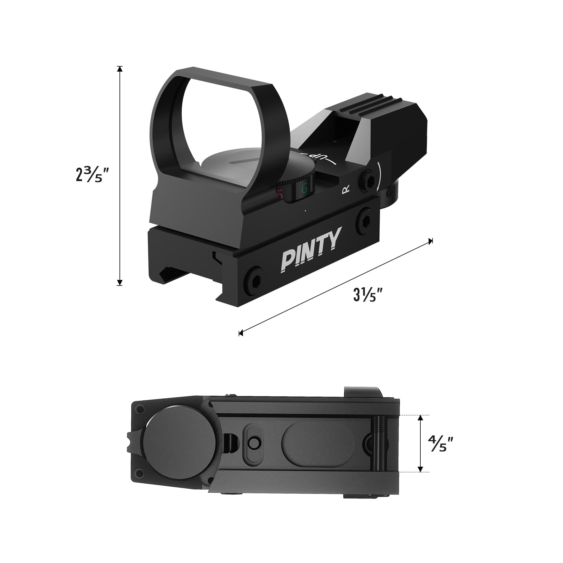 Pinty Red/Green Dot Sight Reflex Holographic Tactical Riflescope Combo