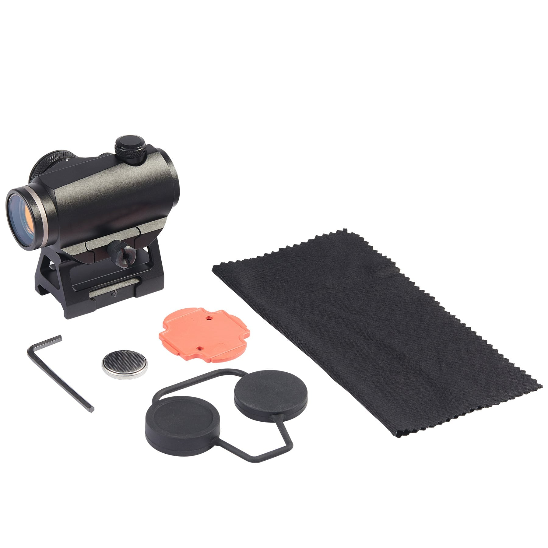 1x20 Red Dot Sight, Micro Reflex Dot Sight 4.5 MOA Rifle Scope with 20mm Objective Lens for Standard Picatinny or Weaver Rail Pistols Rifles Airsoft BB Pellet Guns, Includes Battery, Black