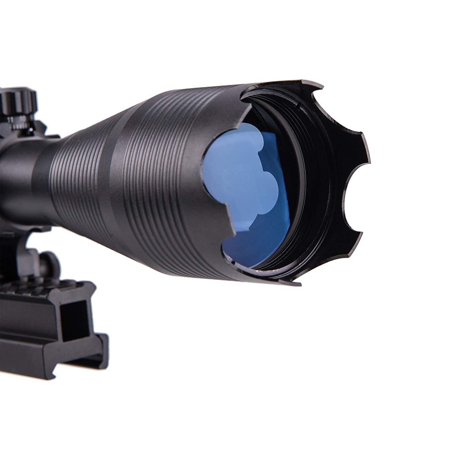 Pinty 4-in-1 Rifle Scope 4-16X50mm Optics/Green Laser/Holographic Dot Sight/14 Slot Riser