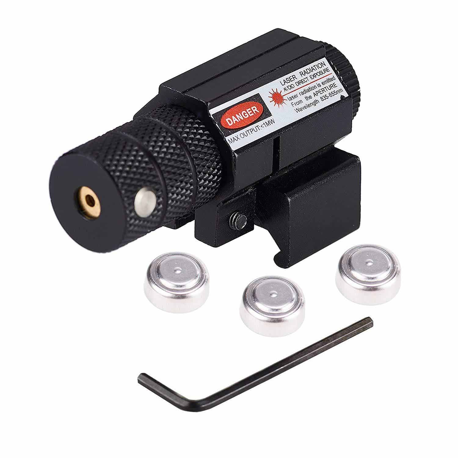 Pinty Compact Tactical Red Laser Sight with Picatinny Mount