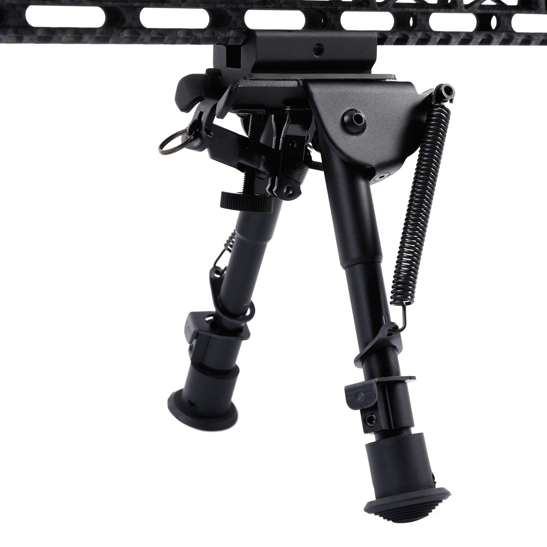  PINTY Bípode para rifle con 5 posiciones de pata, patas  ajustables de 6.5 a 9.5 pulgadas y compatibilidad Picatinny de 20 a 0.866  in, accesorio táctico con estructura de aluminio giratoria