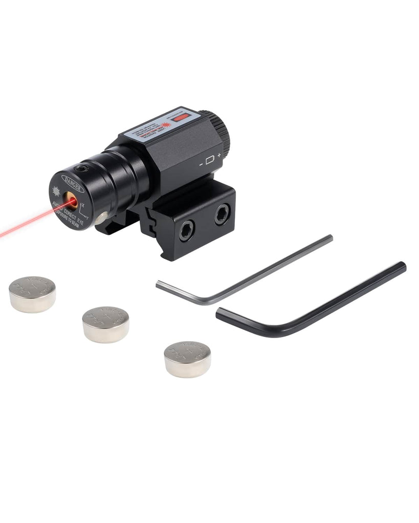 Tactical Red Laser Sight with Mount and Batteries for Picatinny Weaver