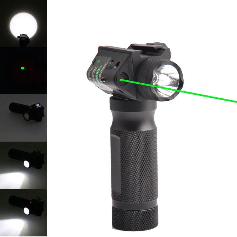 3-In-1 Tactical Foregrip with Flash Light & Green Laser