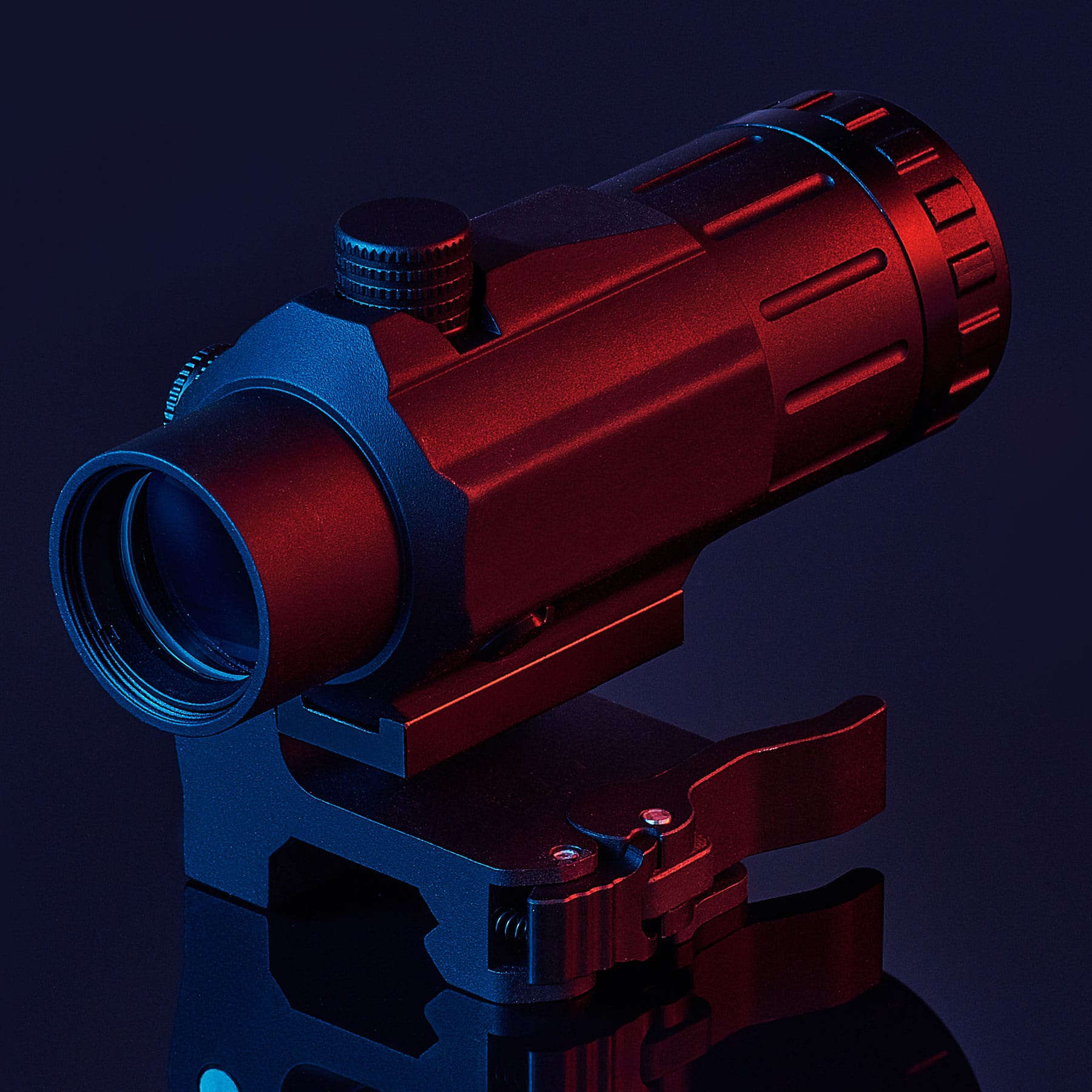 3x22 Reflex Sight Magnifier Gun Scope with Flip Mount, Picatinny Rails